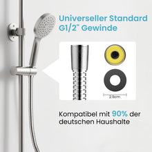 Lade das Bild in den Galerie-Viewer, MEKO Duschschlauch 1,8m – 304 Edelstahl Brauseschlauch mit universellem Anschluss, Extra-Länge Duschkopf Schlauch und 360-Grad flexibles Anti-Verwicklungsdesign (Silber)