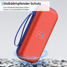 Lade das Bild in den Galerie-Viewer, MEKO Tasche für Nintendo Switch 2 (2025) – Wasserabweisende PU-Ledertasche Switch-Schutzhülle mit 10 Spielkarten-Fächern, stoßfestem Eva-Innenfutter & Vollschutz-Design (Rot und Blau)