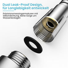 Lade das Bild in den Galerie-Viewer, MEKO Duschschlauch 1,8m – 304 Edelstahl Brauseschlauch mit universellem Anschluss, Extra-Länge Duschkopf Schlauch und 360-Grad flexibles Anti-Verwicklungsdesign (Silber)
