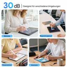 Lade das Bild in den Galerie-Viewer, MEKO Stift für Apple iPad 2018–2026, Pen mit leiser Soft-Spitze, 0,1 mm Präzision & leisem Bleistift-Gefühl, 18 Min. Schnellladung, 15 Std. Schreiben, Pencil für iPad Air/Pro mit Palm Rejection