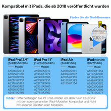 Lade das Bild in den Galerie-Viewer, MEKO Stift für Apple iPad 2018–2026, Pen mit leiser Soft-Spitze, 0,1 mm Präzision & leisem Bleistift-Gefühl, 18 Min. Schnellladung, 15 Std. Schreiben, Pencil für iPad Air/Pro mit Palm Rejection