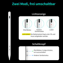 Lade das Bild in den Galerie-Viewer, MEKO Dual-System-Stift für Tablet und für Apple iPad, Tablet Stift für Alle Tablets und Handys wie Android-Touchscreen-Geräte/iPhone/iPad Pro Mini Air, iPad Stift mit Schnellladeleistung, Weiß
