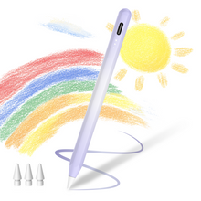 Lade das Bild in den Galerie-Viewer, MEKO Kinder Stift für iPad 15 Min Schnellladung Pencil mit Magnetischer Haftung, Palm Rejection und Neigungssensitivität für iPad 6-11 Mini 5-6 Air M2/M3/3-5 Pro M4/13''/12,9''/11"-Farbverlauf lila
