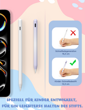 Lade das Bild in den Galerie-Viewer, MEKO Kinder Stift für iPad 15 Min Schnellladung Pencil mit Magnetischer Haftung, Palm Rejection und Neigungssensitivität für iPad 6-11 Mini 5-6 Air M2/M3/3-5 Pro M4/13''/12,9''/11"-Farbverlauf lila
