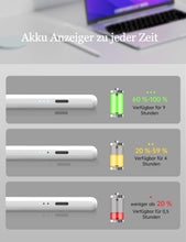 Lade das Bild in den Galerie-Viewer, MEKO Stift für Apple iPad 2018-2025 mit Schnellladeleistung, Pen mit Palm Rejection und Neigungssensitivität, Pencil für iPad 6.-10./A16, Pro M4/13,11",12.9", Mini 5.-7., Air M2/M3 3.-5., Weiß
