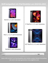Lade das Bild in den Galerie-Viewer, MEKO Stift für Apple iPad 2018-2025 mit Schnellladeleistung, Pen mit Palm Rejection und Neigungssensitivität, Pencil für iPad 6.-10./A16, Pro M4/13,11",12.9", Mini 5.-7., Air M2/M3 3.-5., Weiß
